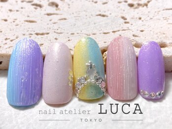 ネイルアトリエルカ(nail atelier LUCA)/W-96 春色パステルバカラネイル