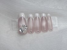 ミキネイルサロン(MiKi Nail Salon)/マグネット＋フレンチ　¥11000
