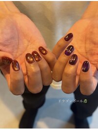 秋色ドラゴンボールネイル♪