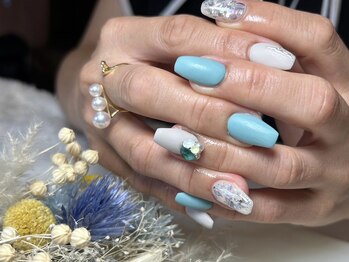 サロンドフォーエイチ(salon de 4H)/夏っぽシェルネイル★