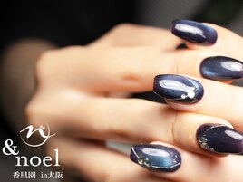 秋冬ネイル/クリスマス/ネイビー