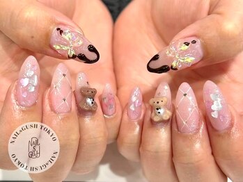 ネイルズガッシュ 武蔵小山店(NAILsGUSH)/バレンタイン/きらきら/くま