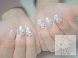 桜ネイル　桜レース