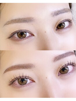 ソワ(soie.)/アイブロウ+パーマ+エクステ