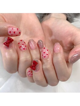 桜ネイルサロン/バレンタインデーネイル