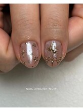 ネイルアトリエ ニュイ(nail atelier Nuit.)/ウルウルパールネイル