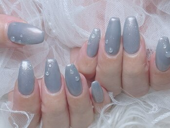 水滴ネイル/梅雨ネイル