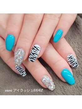 【艶やかゼブラネイル】