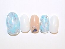 ネイルサロン ドレリッチ 大宮店(drerich)/【6990】マーブルクリアブルー