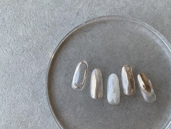 ドレス ネイルアンドアイラッシュ 三国(Dress)/ゴールドミラーネイル