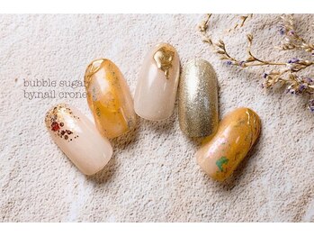 バブル シュガー バイ ネイルクローネ(bublle sugar by.nail crone)/オーロラニュアンスネイル