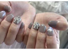 エミュレ(emure.)/シンプルリボンネイル