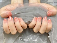 トレンドネイルスタジオ(Trend Nail Studio)/ラメでのラインフレンチ