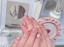 リュクス(LUXE)/ワンホンハートチークネイル