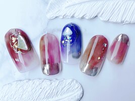 秋冬◆ニュアンスシェルネイル