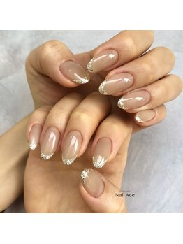 ネイルエース(Nail Ace)/ラメフレンチ