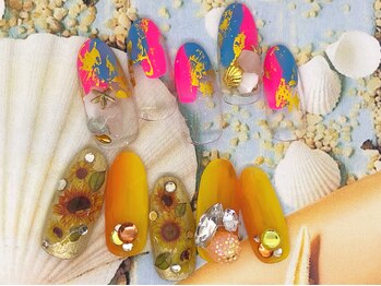アン ジョーヌドラゴ/【自爪ネイル】夏ネイル