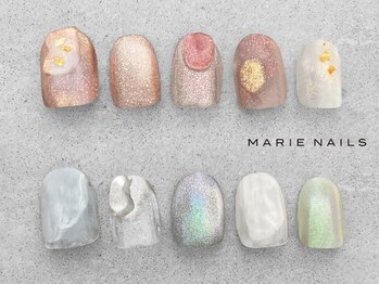 マリーネイルズ 大阪梅田店(MARIE NAILS)の写真/★オフ込み定額上¥8800。下¥7700！オリジナルアートの種類豊富/アフターケアも◎/嬉しい1週間保証付き♪