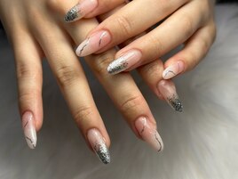 白グラ×ラメグラ