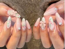 シェリーラメール 渋谷(cherielamer)/リボンバラネイル