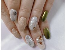 ネイルサロン ビューティーマジック 川口店/雪の結晶ネイル ジェルネイル