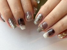 アイネイルズ 梅田店(I nails)/シルバーもやもやぷっくり¥9700