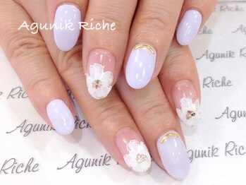 アグニークリッシェ(Agunik Riche)/【花柄ネイル】