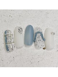 チェックダルメシアンブルー