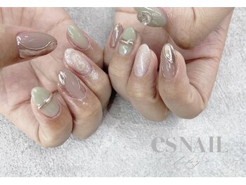 エスネイル 新宿西口店(es NAIL)/大人春ネイル