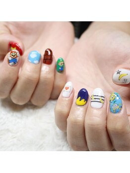 ソワ(sowa)/マリオとミニオン★USJネイル