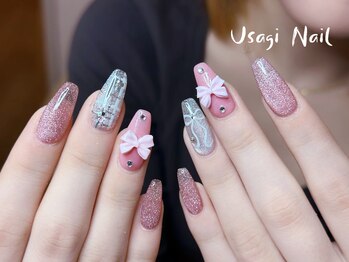 ウサギネイル 新大久保店(usagi nail)/リボンネイル