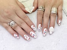 ネイル ビューティーマジック 葛西本店/ホワイトフラワーネイル