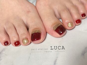 ネイルアトリエルカ(nail atelier LUCA)/W-361 ボルドー根本フレンチ