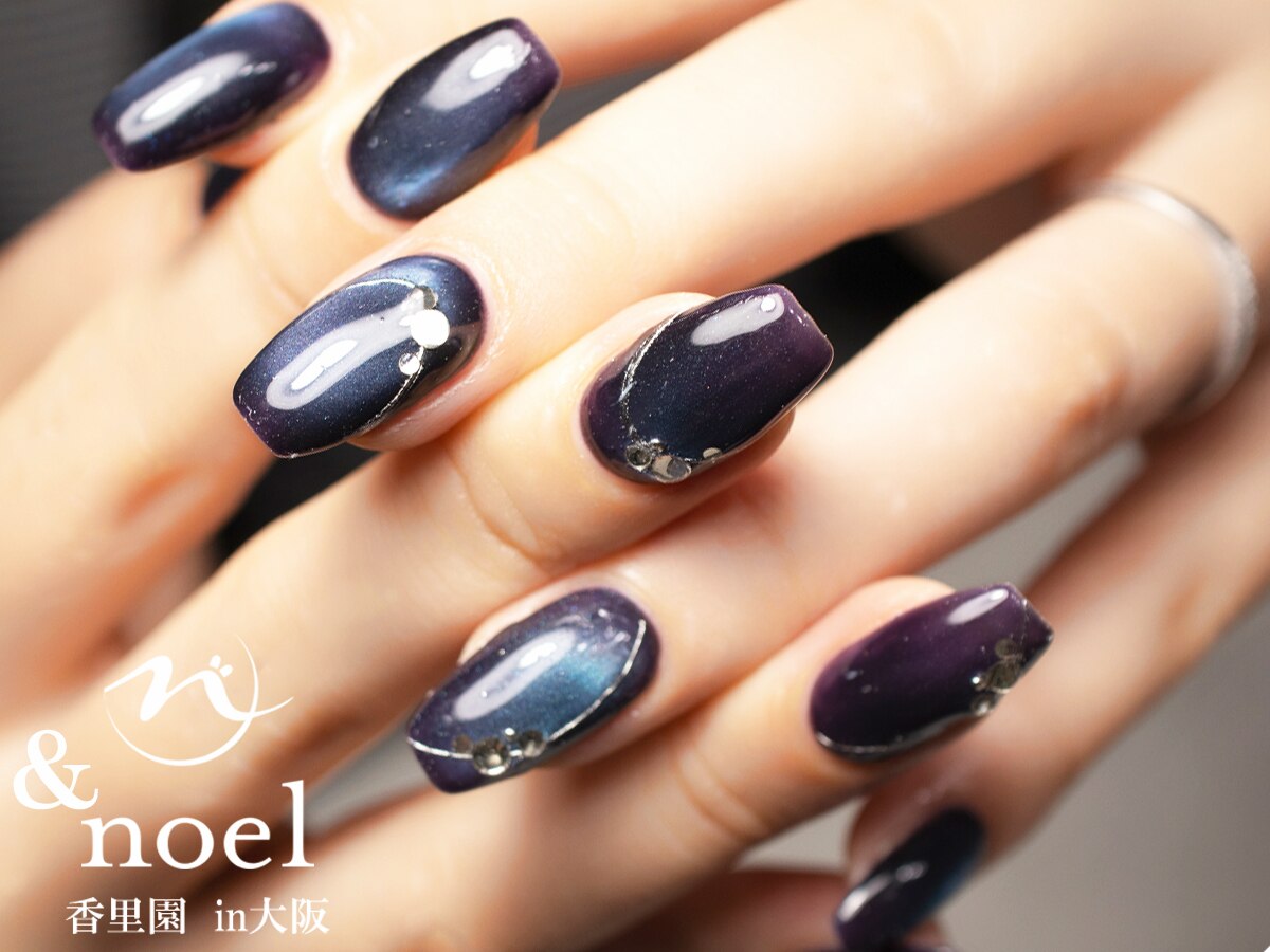 2026年春トレンド】ネイビー ハンド ロングのネイルデザイン集｜人気順