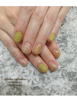 プライベート ネイルサロン マーマ(murmur)/ピスタチオカラーネイル