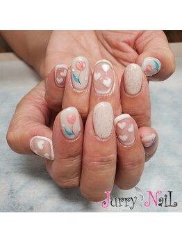 ジュリーネイル 所沢店/ぷっくりチューリップネイル