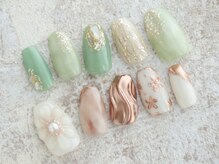 ネイル グランディール(Nail Grandir)/＊グリーンフラワーニュアンス＊