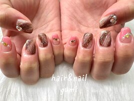 バレンタインネイル