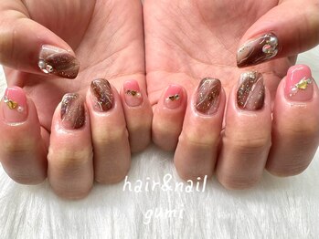 バレンタインネイル