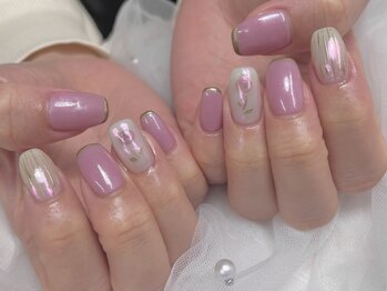 プレジールネイル 烏丸御池(Plaisir Nail)の写真/烏丸御池1分◆定額アートは上品&シンプルで"貴女らしく"輝く手元へ♪パラジェル/フィルイン/ネイルケア