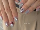 Blue Gray ネイル