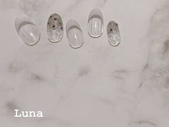 ネイルアンドまつ毛エクステ ルーナ イオン相模原店/定額8900　フレンチネイル