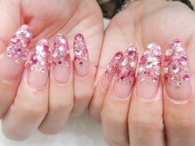 エムネイル(M-Nail)/★ピンクキラキラネイル★