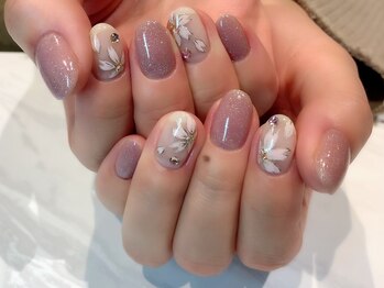 ルームヘアネイル 曙橋店(Room hair nail)/手描き桜ネイル