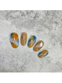 夏ニュアンスネイル