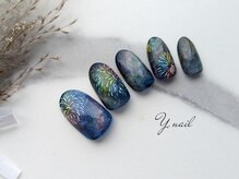ワイネイル(Y.nail)/夏の花火デザイン