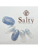 ネイルアンドアイラッシュサロン ソルティ 寺田町(salty)/人魚の鱗ネイル