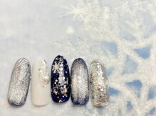 ネイルサロン&スクール ジーナ(GINA)/雪の結晶ネイル