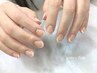 【自爪をキレイに魅せる】フレンチネイル ♪6050円(ベースカラー無し)
