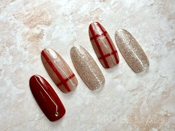 エムアンドディビューティサロン 銀座店(M&D)/冬の赤チェック